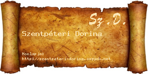 Szentpéteri Dorina névjegykártya